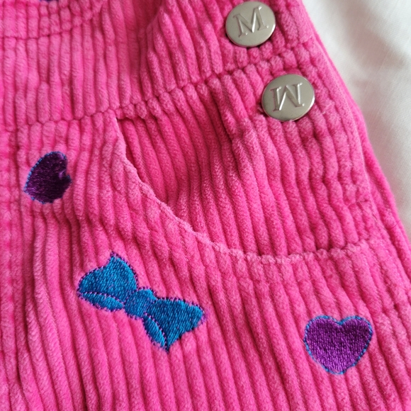 Vintage Minnie Mouse Pink Embroidered Overall 3T - Picture 4 of 13